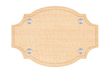 empty wooden sign isolated on white