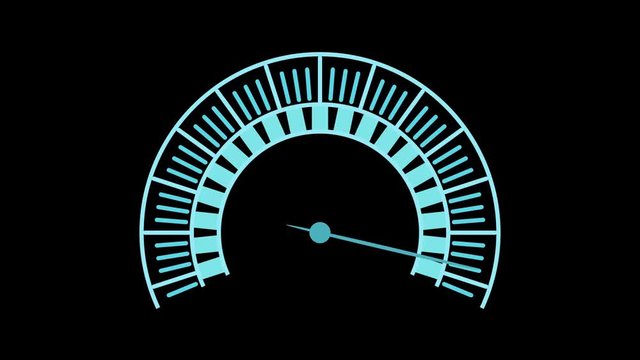 Pressure gauge flat animation. Available in 4K FullHD video render footage