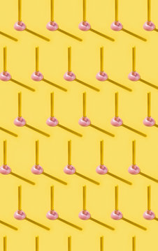 Pumber helper/stick with suction cup.