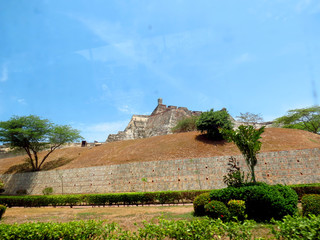 Cartagena / Colombia - 04 21 2018: Amazing view of the castle 