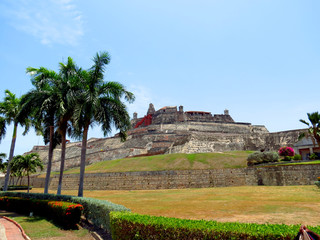 Cartagena / Colombia - 04 21 2018: Amazing view of the castle 