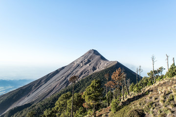 Volcan fuego guatemala central america view