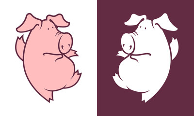 Dancing pig character