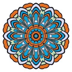 mandala. creative anti-stress floral ornament. vector illustration