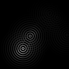 Abstract white spin light effect on black background