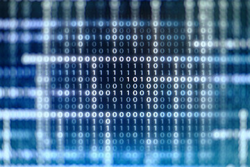Rise of the AI age. artificial intelligence data transfer. Digital concept, high tech defocused...