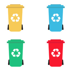 Recycling waste bins set