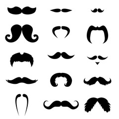 Big set of black mustaches