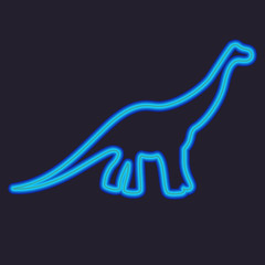 Neon colored brontosaurus