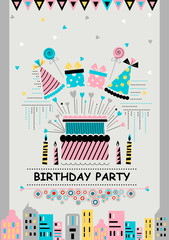 Happy Birthday Party celebration background