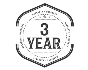 3 years  warranty icon stamp
