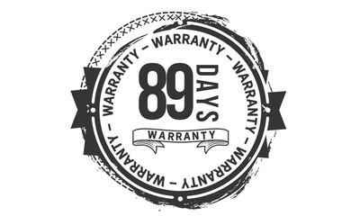 89 days  warranty icon stamp