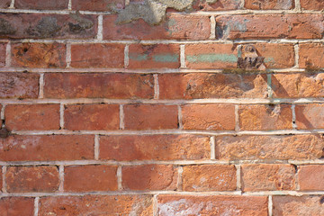 Brick wall background in old style
