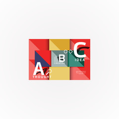 Geometric design abstract option infographics