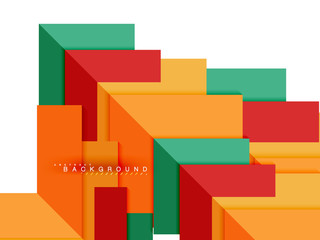 Multicolored abstract geometric shapes, geometry background for web banner