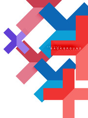 Multicolored abstract geometric shapes, geometry background for web banner