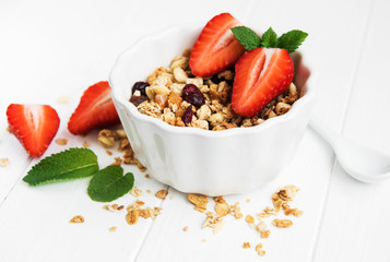 Bowl with granola