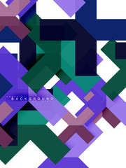 Multicolored abstract geometric shapes, geometry background for web banner