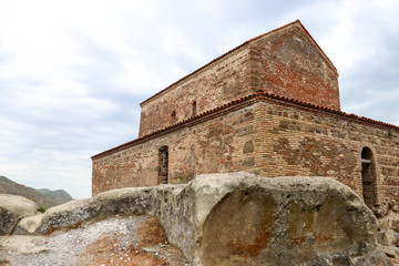 Fototapeta na wymiar Uplistsulis Eklesia (Prince's Church) in ancient cave city of Uplistsikhe, near Gori, Georgia