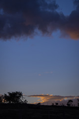 Late afternoon stormy sunset in Stanthorpe, Queensland
