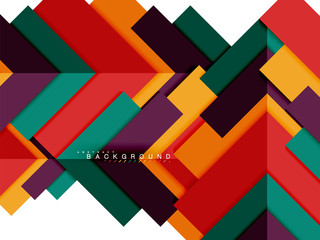 Multicolored abstract geometric shapes, geometry background for web banner