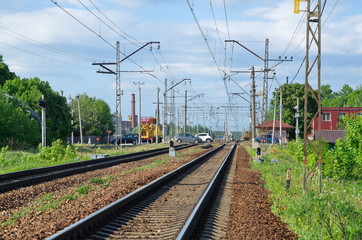 Railway tracks and moving to Moscow region, Russia