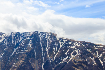 View on the Caucasus mountains in Georgia