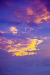 Naklejka na ściany i meble Colorful Beautiful blue sky with cloud formation background