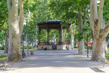 Pavilion in park Zrinjevac in zagreb