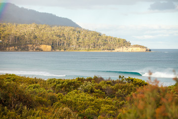 Rainbow over Narrowneck Beach, Tasmania