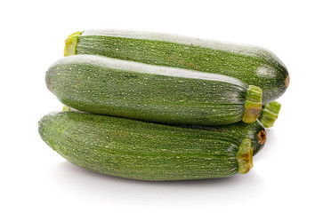 Long green cucumbers an isolated on white background