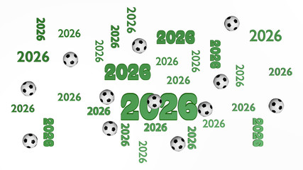 Top View of Several Football 2026 Designs with Some Balls