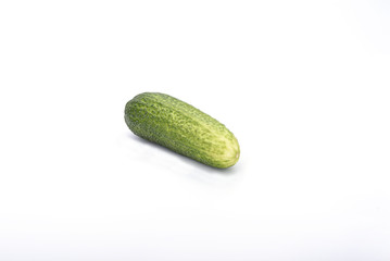 Raw cucumber isolated on white background