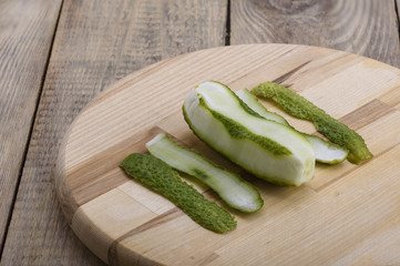 Fresh cucumber and peel of cucumber