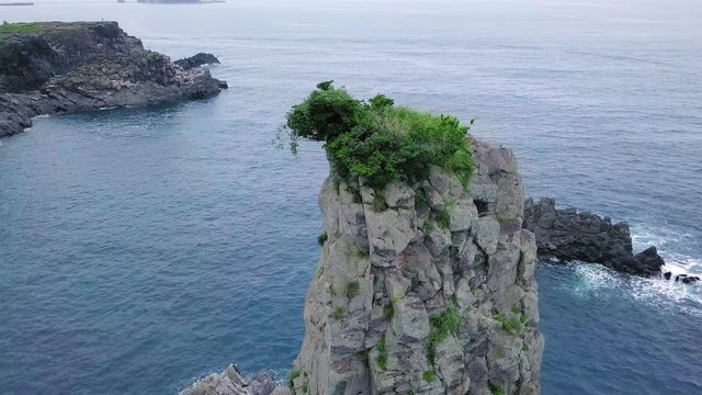 Aerial Veiw of Oedolgae Rock at Jeju Island, South Korea