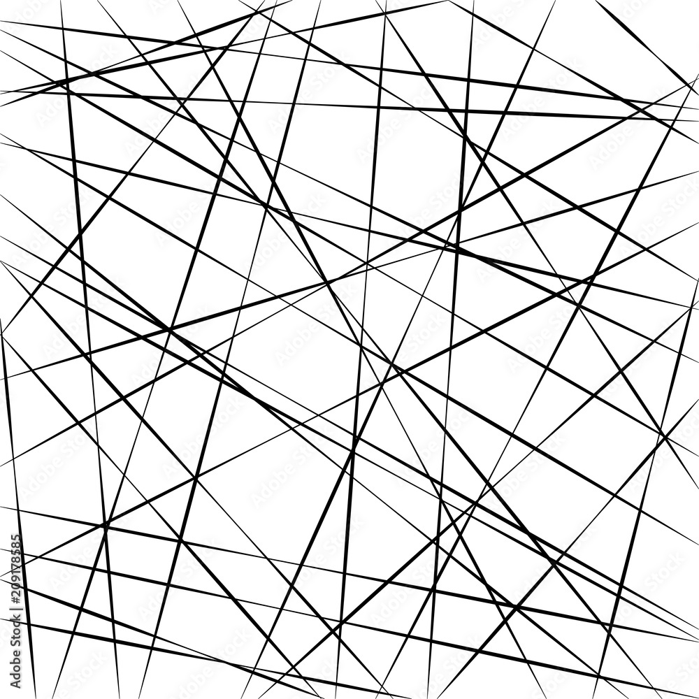 Poster abstract geometric pattern, random random stripe lines, vector background intersecting diagonal stri