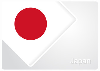 Japanese flag design background. Vector illustration.