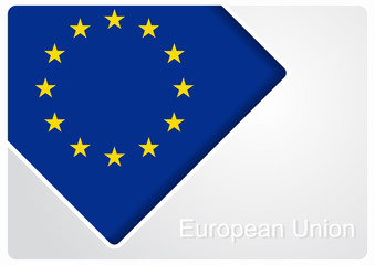 European Union flag design background. Vector illustration.