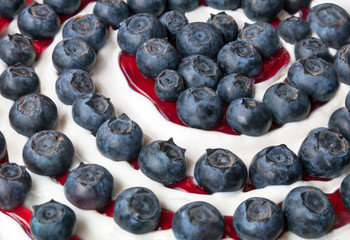 Quarkspeise mit Kultur-Heidelbeeren