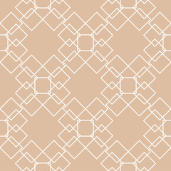 Beige and white geometric seamless pattern