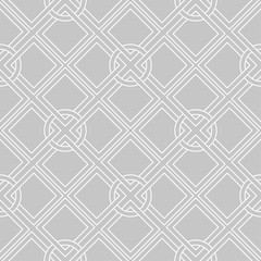 Gray and white geometric monochrome seamless pattern