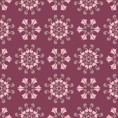 Floral red seamless background