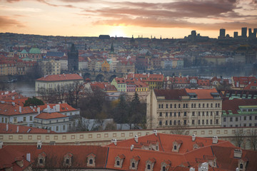 beautiful old streets of Prague.