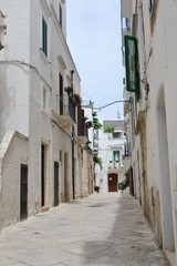 Fototapeta premium widok na miasto w Locorotondo, Apulia, Włochy