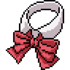 vector pixel art ribbon collar