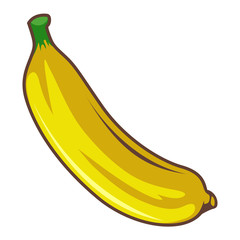 banana cartoon style isolated