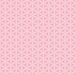Fototapeta premium Seamless pattern with pink geometrical shapes