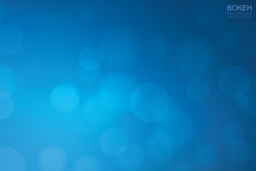 Blue light blurred bokeh background. Vector illustration.