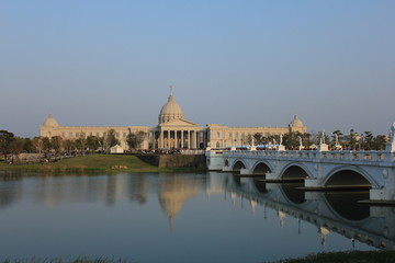 Landscape and buildings of Chimei art Museum in Tainan, Taiwan. With wide collections of Western art, musical instruments, weaponry and natural history, visitors will enjoy these timeless valuables.