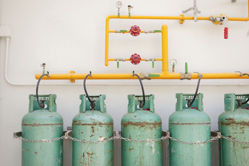 LPG gas tank for cooking with restaurant